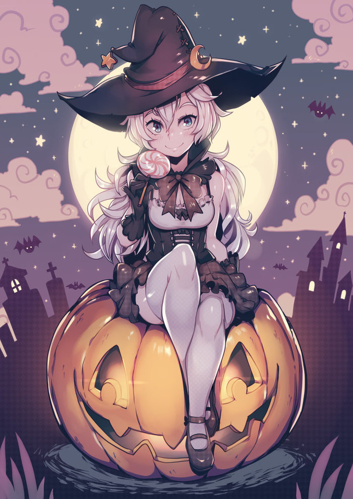 Starline - Halloween illustration DeviantArt, , , Anime Art, 