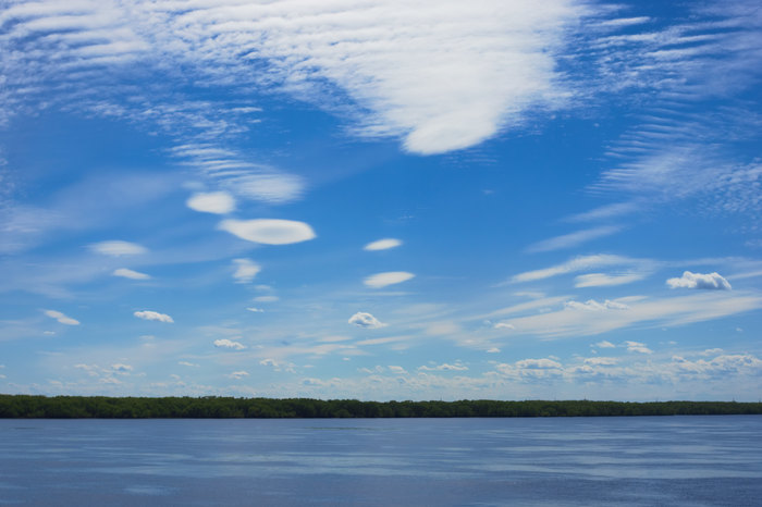 Lenticular clouds on a summer day - My, Clouds, The photo, , Lenticular clouds
