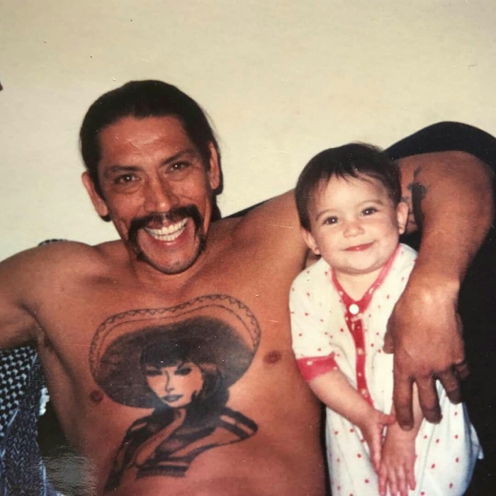 Actor Danny Trejo with his daughter in the early 90s. - Actors and actresses, 90th, Father, Daughter, Milota, The photo, Danny Trejo, Celebrities