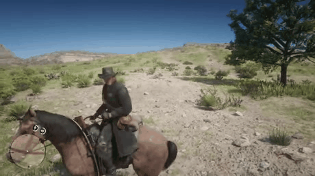 Attention to the details of animal behavior in RDR2 - Games, GIF, Realism, Animals, Red dead redemption 2