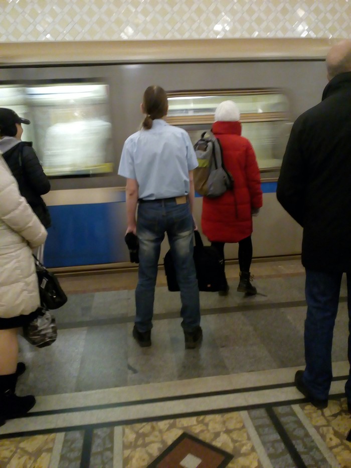 But in mittens - My, Moscow, Metro, Unexpected