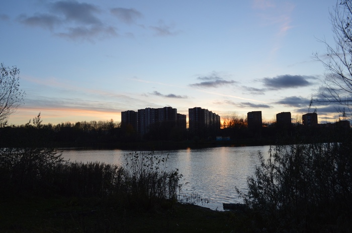 Sunset in Elektrostal - My, Sunset, Elektrostal, The photo, Evening, , Clouds, Longpost