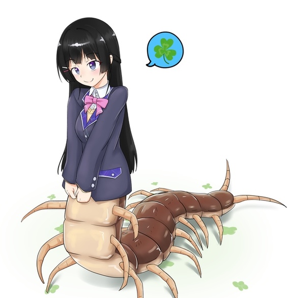 Of course, I understand that the Japanese make humanization of everything in general ... But I did not expect this ... - Anime, Not anime, Art, Anime art, Scolopendra