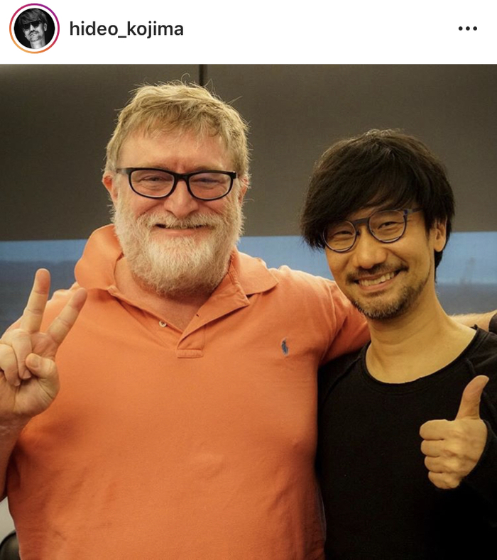 How many fingers are the people in the photo showing? - Gabe Newell, Hideo Kojima, Valve, Well you get the idea, Gamers, Half-life