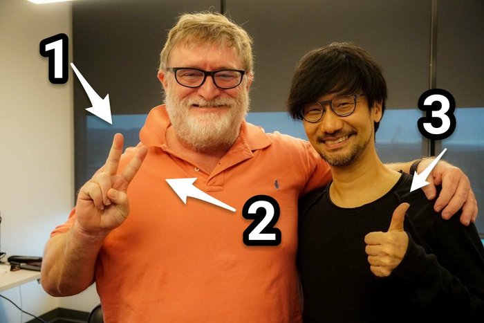 Kojima came to the Valve office to visit Gabe Newell, turned the valve and, it seems, confirmed Half-Life 3 - Gabe Newell, Hideo Kojima, Genius, , Valve, Half-life, Half-life 3, 
