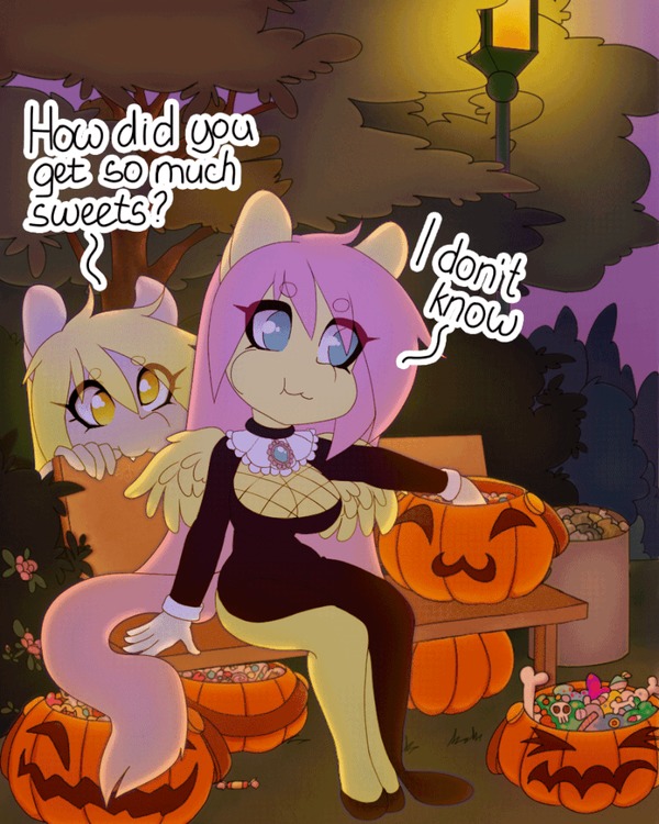 Hot Halloween Night My Little Pony, Fluttershy, Derpy Hooves, , , MLP Edge, , 