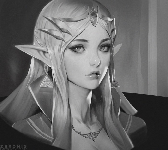 By Zeronis - Zeronis, The Legend of Zelda, Princess Zelda, Арт, Игры