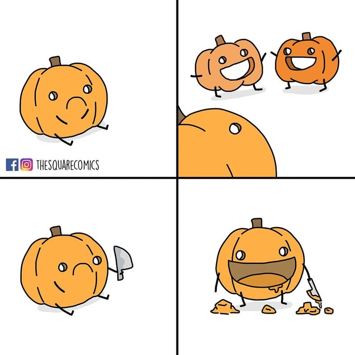 Same as everyone - Comics, Thesquarecomics, Pumpkin, Halloween