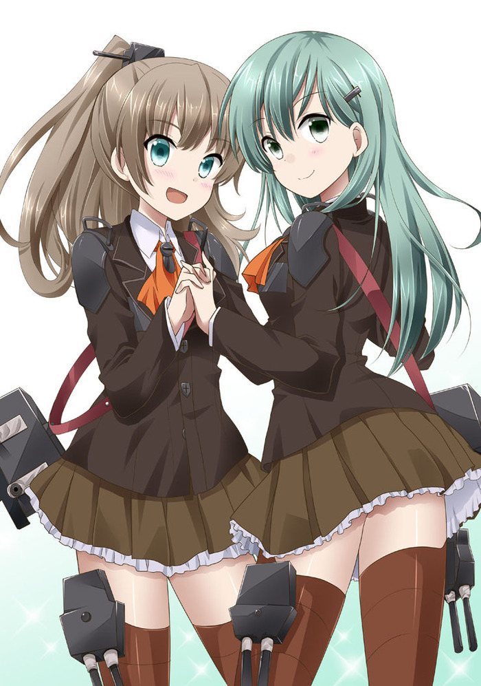 Kumano и Suzuya - Kantai Collection, Аниме, Anime Art, Kumano, Suzuya