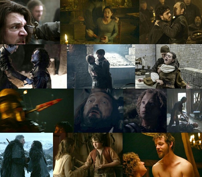 The most famous impalements in the series - Game of Thrones, Loras Tyrell, , Death, Arya stark, , Robb stark, 