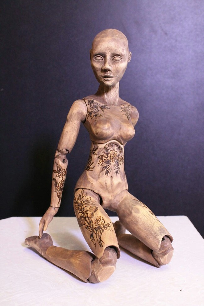 Wooden doll. - My, Needlework without process, Doll, Jointed doll, Longpost