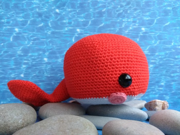 Chudu Yudo whale fish - My, Crochet, Needlework without process, Whale, With your own hands, Soft toy