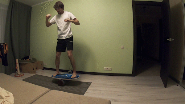First day of 30 days of exercise - My, Sport, Physical Education, Exercises, , Run, Athletics, Endurance Testing, Video, GIF, Longpost
