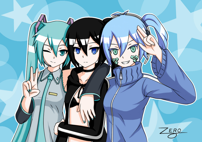 Photo - Anime, Not anime, Anime art, Vocaloid, Hatsune Miku, Black rock shooter, , 