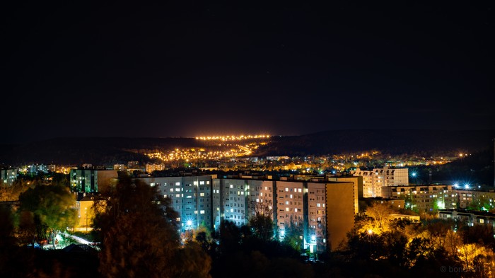 Samara region, Zhigulevsk, Morkvashi district - My, Night, Samara Region, Zhigulevsk, Zhiguli Mountains, Town