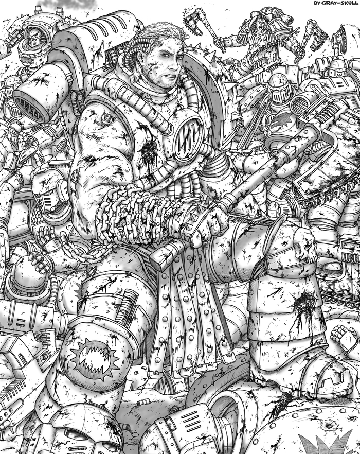    #5 (by Gray-Skull) Warhammer 40k, Gray-skull, World Eaters, Horus Heresy, Angron, , , 