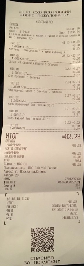 Maybe that's why some people think that for 3500 rubles you can eat well for a month ... - Receipt, Officials, Kremlin, FSO, Nutrition