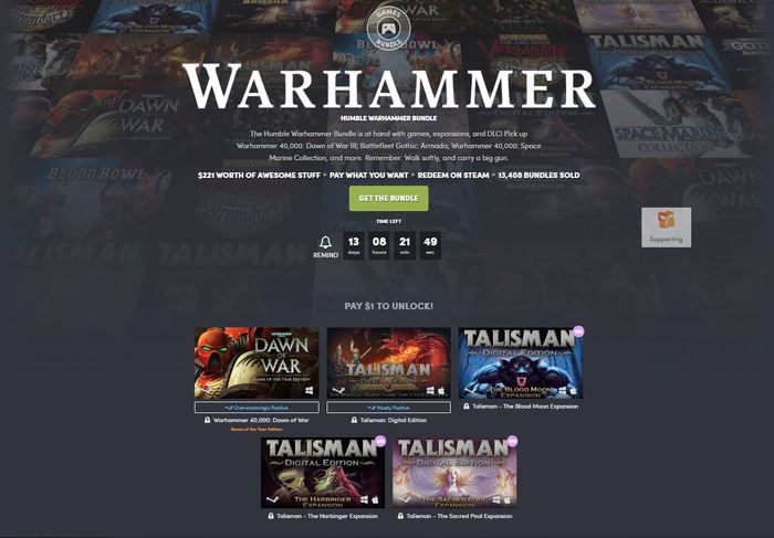 HUMBLE WARHAMMER BUNDLE - Humble bundle, Steam