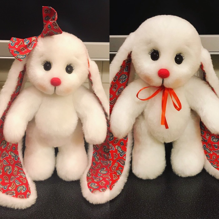 bunnies - My, bunnies, Hare, Needlework, Author's toy, Toys, Longpost, Handmade