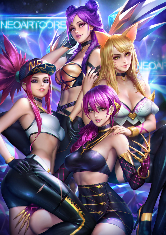 K/DA - Art, LOL, League of legends, Neoartcore