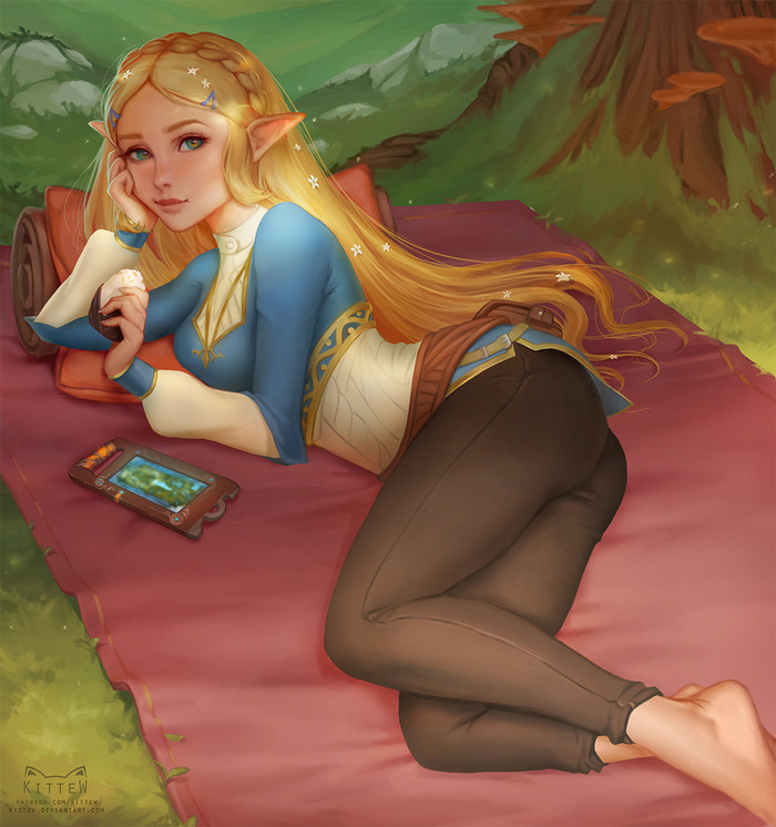 By Daria Leonova - Art, The legend of zelda, Games, Drawing, Princess zelda