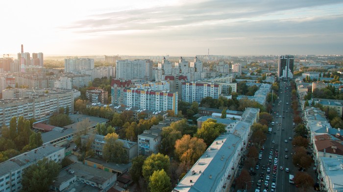 Voronezh as it is. - My, Voronezh, Quadcopter, Dji, View from above, Autumn, Inspire-1