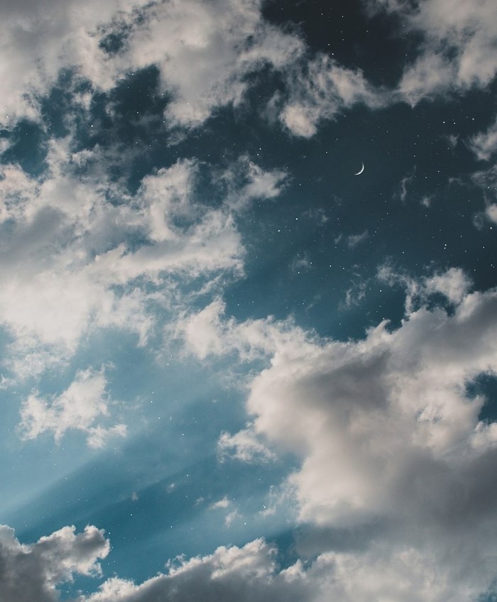 Aesthetics - Sky, moon, Aesthetics, beauty, Clouds