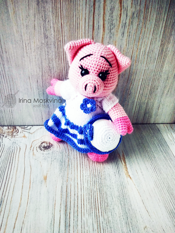 Pig) - My, Handmade, Needlework without process, Crochet, Symbol of the year, Piggy, Piggy, Longpost