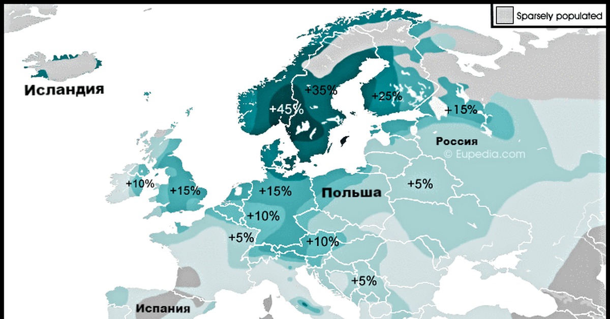 I2 гаплогруппа карта