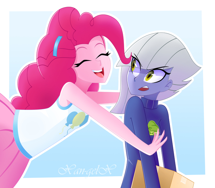 Обнимааашки!! - My Little Pony, Equestria Girls, Pinkie Pie, Limestone Pie, Xan-Gelx