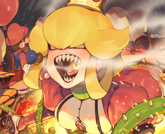 Piranha plant princess boss battle Hotglossed,  , Piranha Plant, Super Mario, , , Anime Art, 