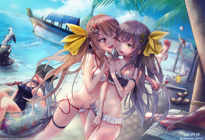 Girls Anime Art, Girls Frontline, G11, Ump9, Ump45, Springfield, WA2000, Hk416