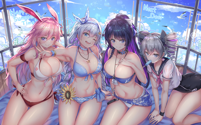 Anime art - Аниме, Honkai Impact, Yaezakura, Raiden mei, Bronya Zaychik, Anime Art