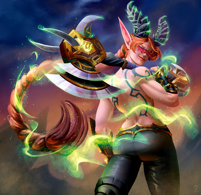 Blood elf demon hunter by fernanda rodrigues