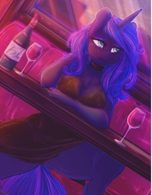 Pony in the Bar - My little pony, Princess luna, Princess celestia, Princess cadance, Fleur Dis Lee, Anthro, MLP Edge, Longpost