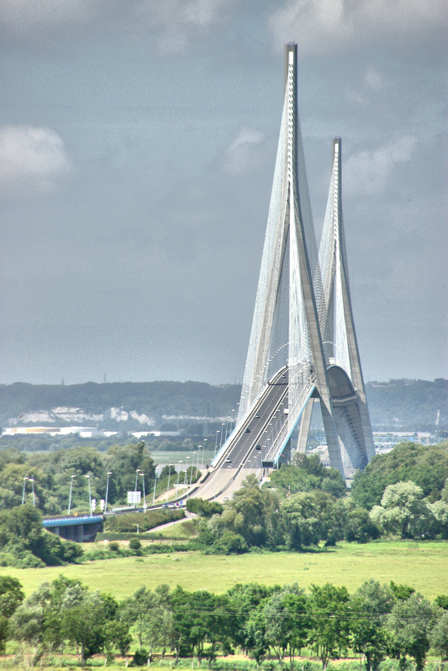 Norman Bridge. Pont de Normandy. - My, Bridge, Normandy, , France, Text, Longpost