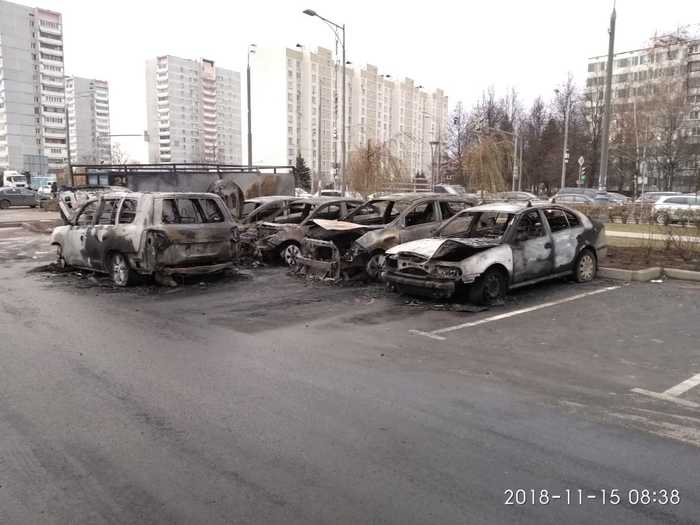 Сожгли тачки в пос. Московский - Моё, Машина, Поджог, Видео, Длиннопост