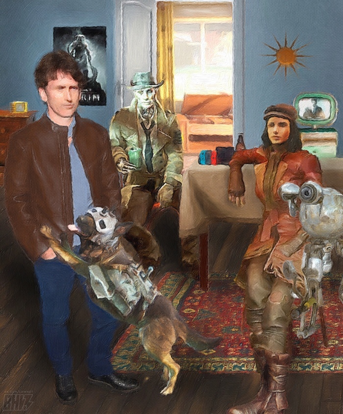 Again 3.2 on metacritic - Games, Computer games, Fallout, Fallout 4, Todd Howard, Oil painting, Deuce again, Parody