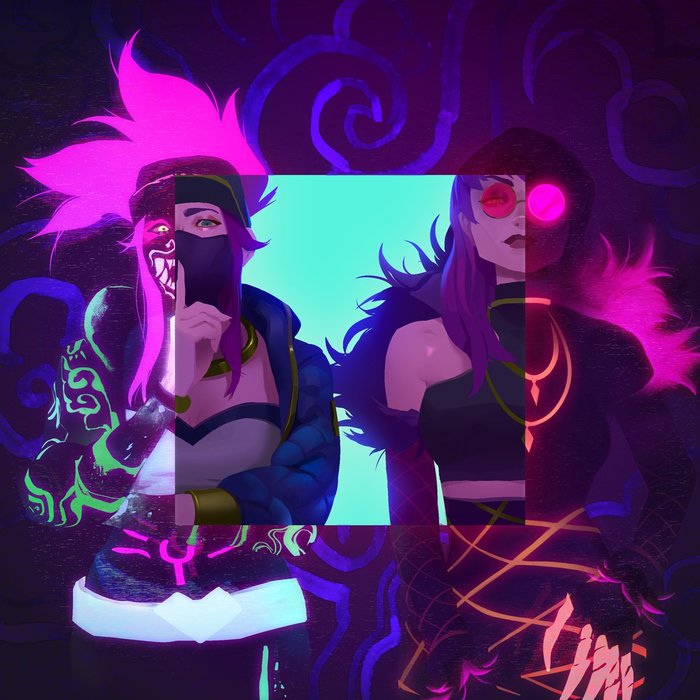 Art - League of legends, Akali, Evelynn, Game art, Anime art, Art, Chan