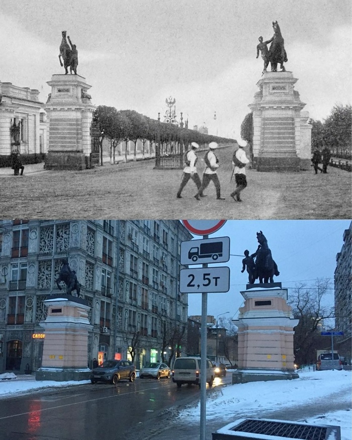 Беговая аллея, ведущая к главному ипподрому в Москве. 1907-2017. - Исторического фото, Российская Импреия, История