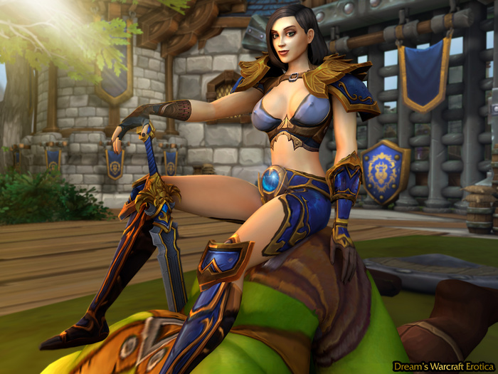 Princess in Armor - My, Warcraft, World of warcraft, Battle for Azeroth, Beautiful girl, Alliance, 3D, Art, Kings Bounty