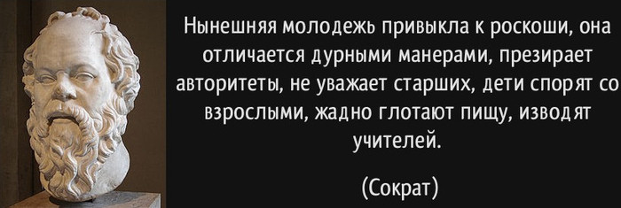 История имеет свойство повторяться. - Сократ, Проблемы поколения, Жизнь, Причина и следствие, Урок истории, Цитаты, История