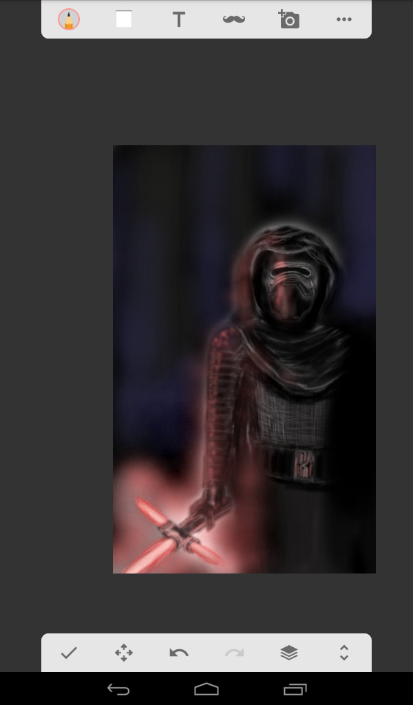 I can't draw. Not a SW fan. I drew. Kylo Ren. - Longpost, Новичок, First post, Drawing, Like, What's this?, Kylo Ren, Art, My