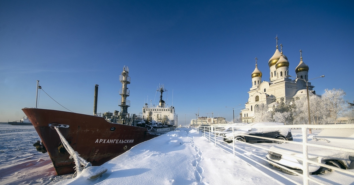 Архангельск фото зимой