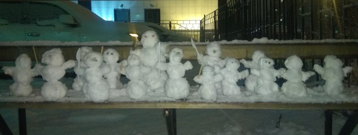 Winter is coming - My, Winter, Army, snowman