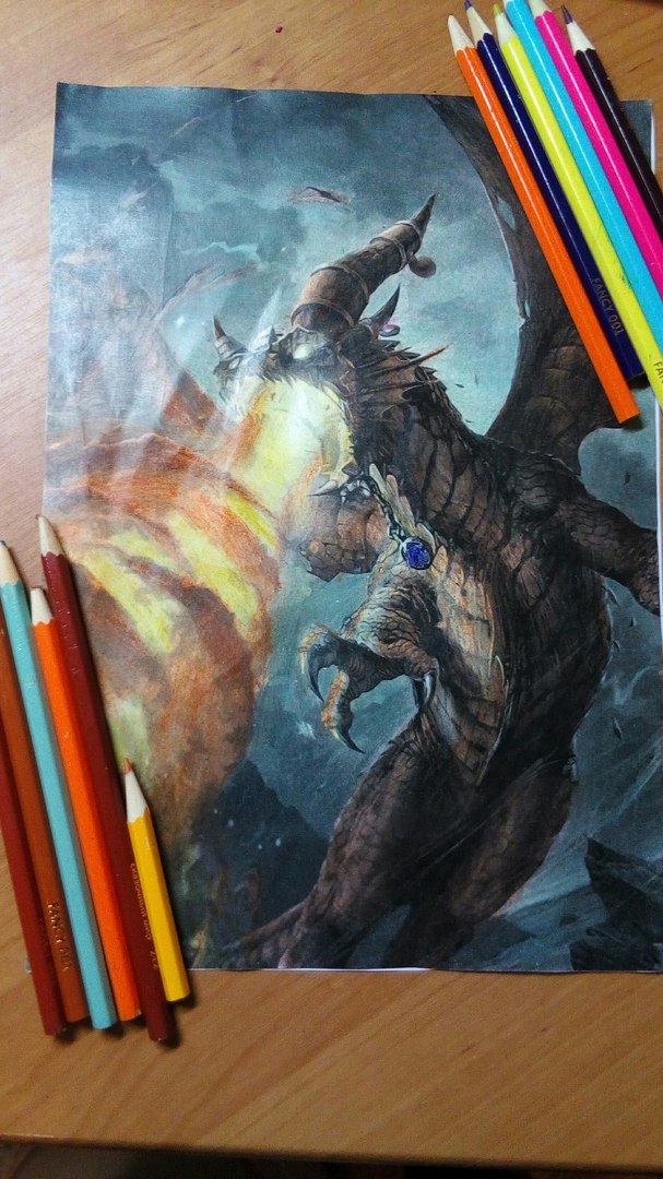 Art from Hearthstone cards on paper with colored pencils - Hearthstone, World of warcraft, Drawing, Pencil drawing, , Games, Longpost, Game art