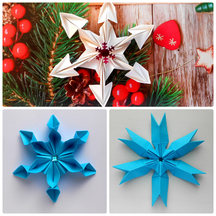 Paper snowflakes. Children's Christmas crafts - My, Origami, Snowflake, Crafts, Christmas decorations, Video, Longpost