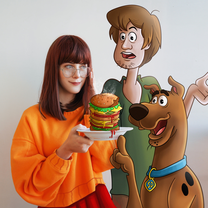 Velma and the Scooby-Doo Cartoon Reality - My, Cosplay, Art, Drawing, Scooby Doo, Velma, Augmented reality, Longpost, Velma Dinkley