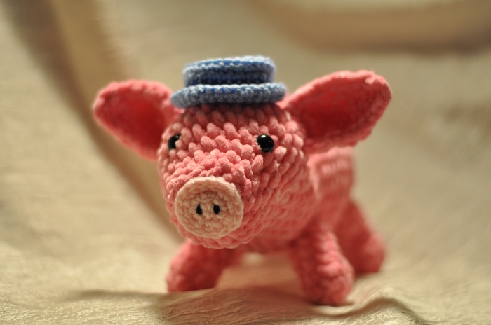 little dandy - Needlework, Crochet, Knitting, Pig, With your own hands, Needlework without process, My, New Year, Toys