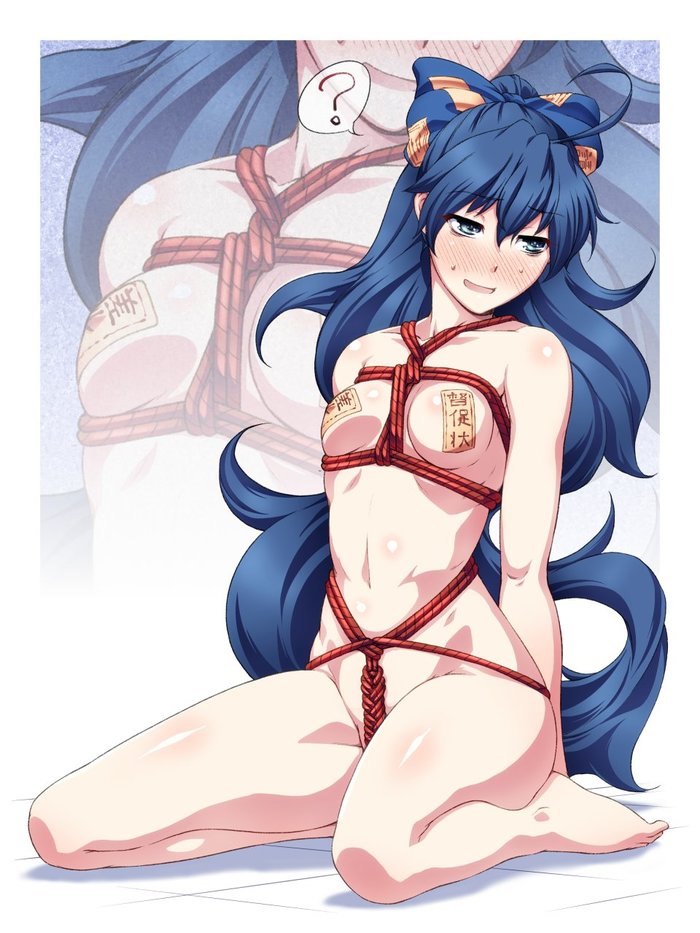 Anime Art - NSFW, Anime art, Anime, Yorigami shion, Touhou, Shibari, Bondage, Girls